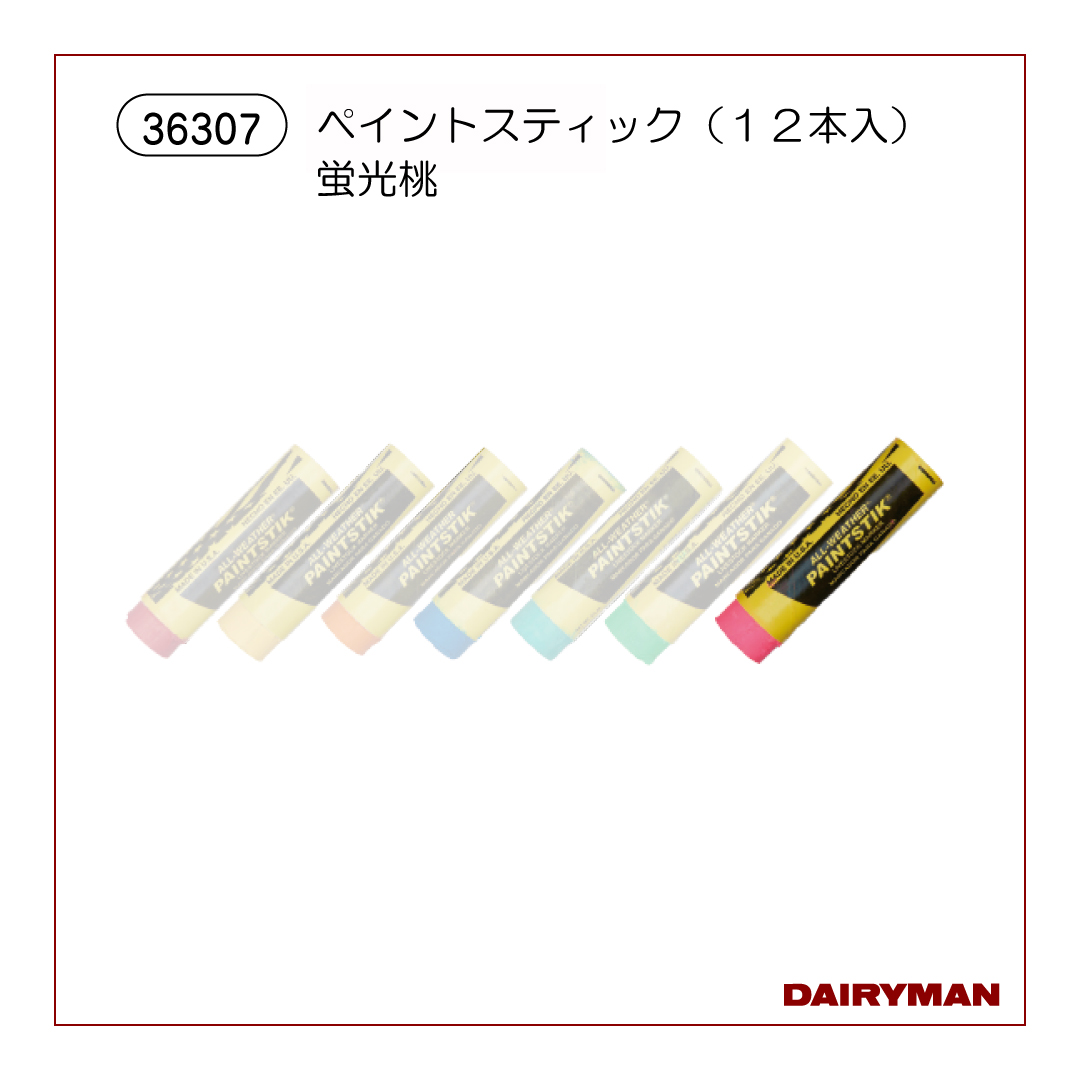 ペイントスティック（１２本入）　蛍光桃【36307】